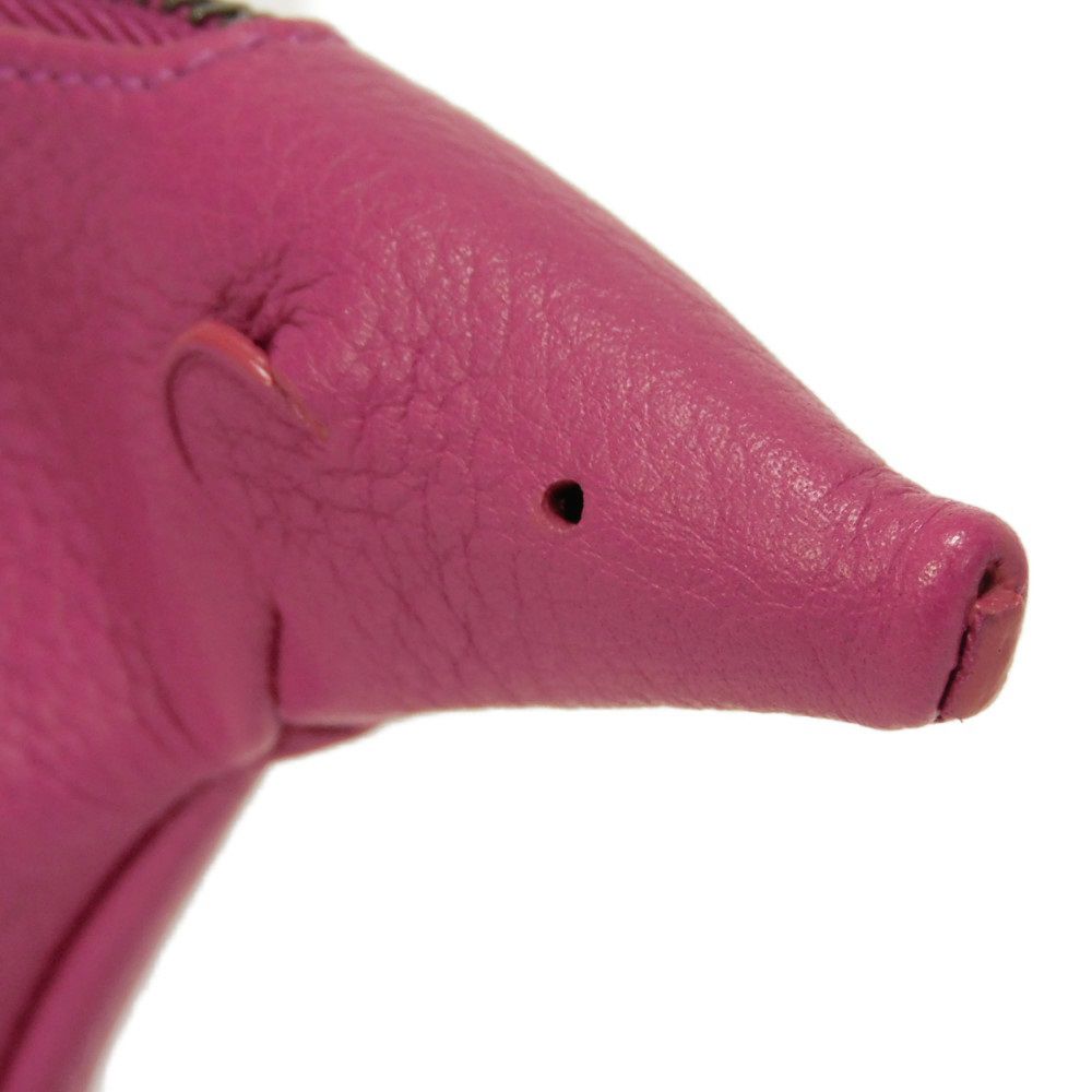LOEWE Coin case 199.79.G74 Soft grain calf (embossed) Fuchsia Anagram emboss Bear Coin Purse