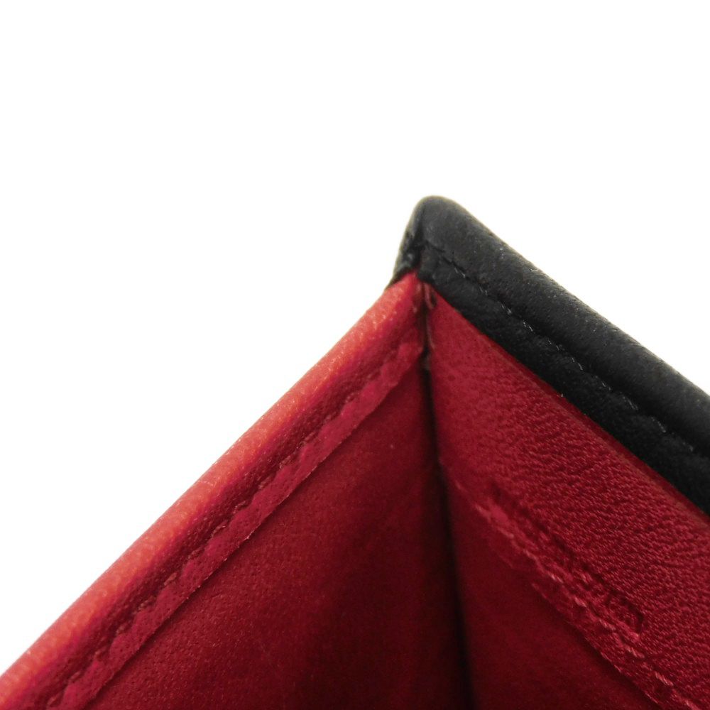 Dior Tri-fold wallet Smooth Calfskin Leather black CD logo trifold wallet