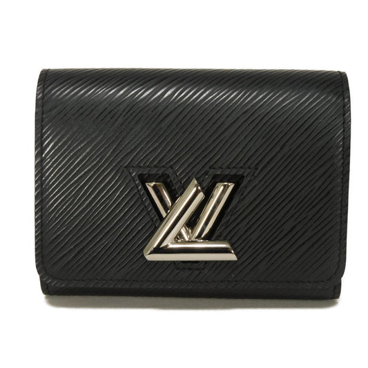 LOUIS VUITTON Tri-fold wallet M63322 Epi Leather x grain leather Noir Epi Portefeuille Twist Compact