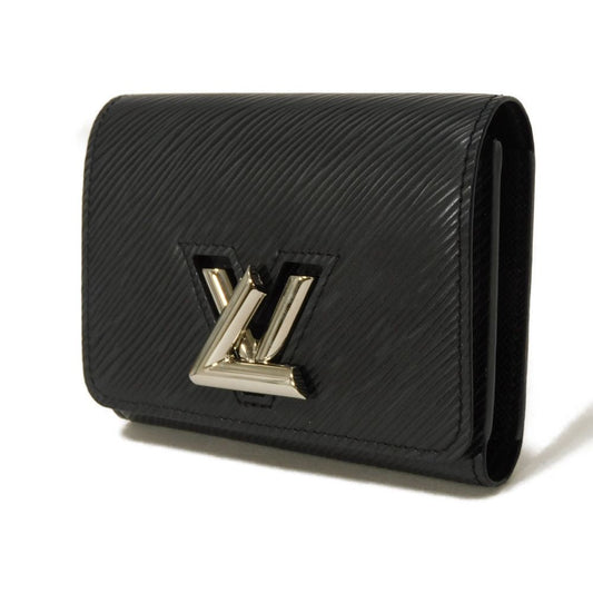 LOUIS VUITTON Tri-fold wallet M63322 Epi Leather x grain leather Noir Epi Portefeuille Twist Compact