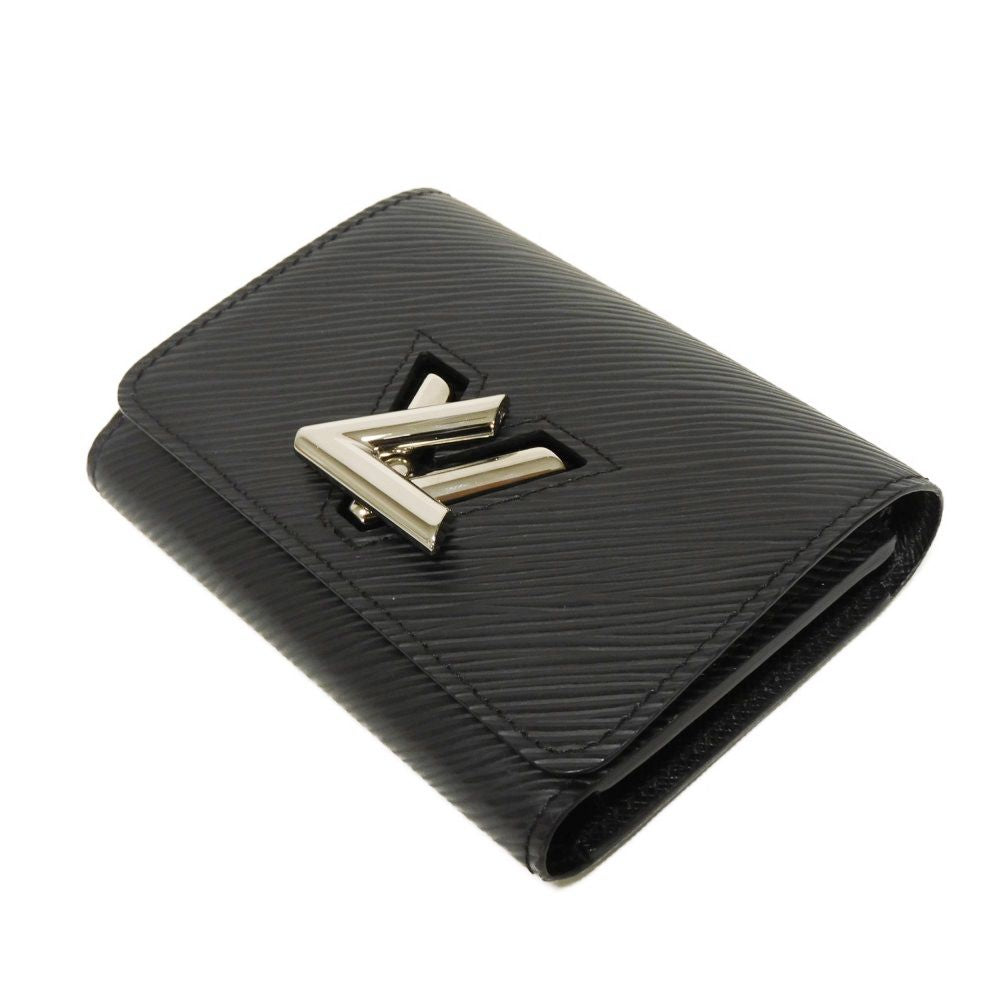 LOUIS VUITTON Tri-fold wallet M63322 Epi Leather x grain leather Noir Epi Portefeuille Twist Compact