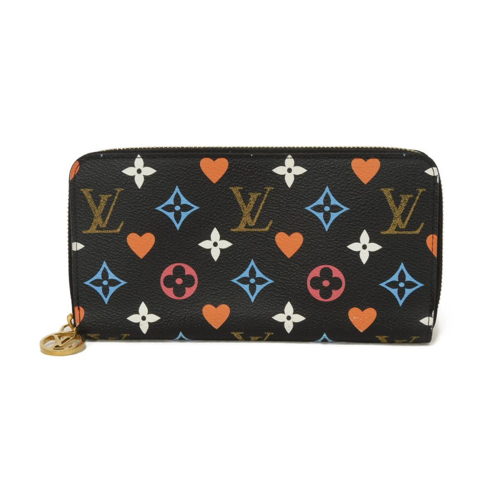 LOUIS VUITTON Long Wallet Purse M80323 Monogram Game On Canvas Noir Monogram game on Zippy wallet