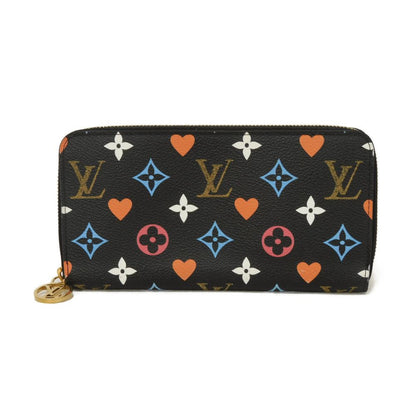 LOUIS VUITTON Long Wallet Purse M80323 Monogram Game On Canvas Noir Monogram game on Zippy wallet