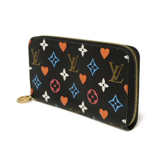 LOUIS VUITTON Long Wallet Purse M80323 Monogram Game On Canvas Noir Monogram game on Zippy wallet