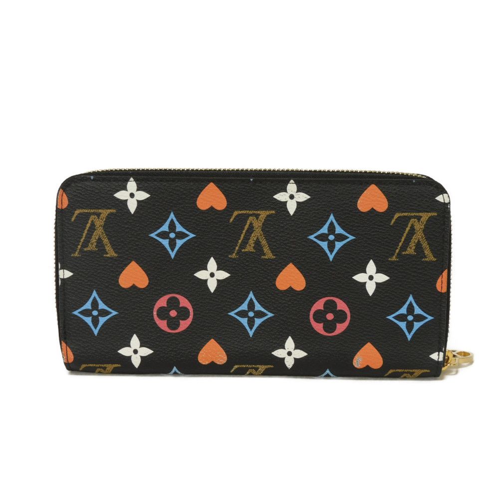 LOUIS VUITTON Long Wallet Purse M80323 Monogram Game On Canvas Noir Monogram game on Zippy wallet