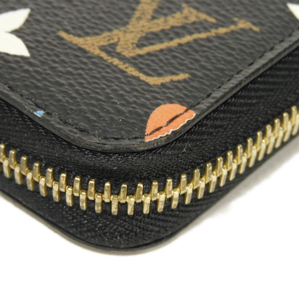 LOUIS VUITTON Long Wallet Purse M80323 Monogram Game On Canvas Noir Monogram game on Zippy wallet