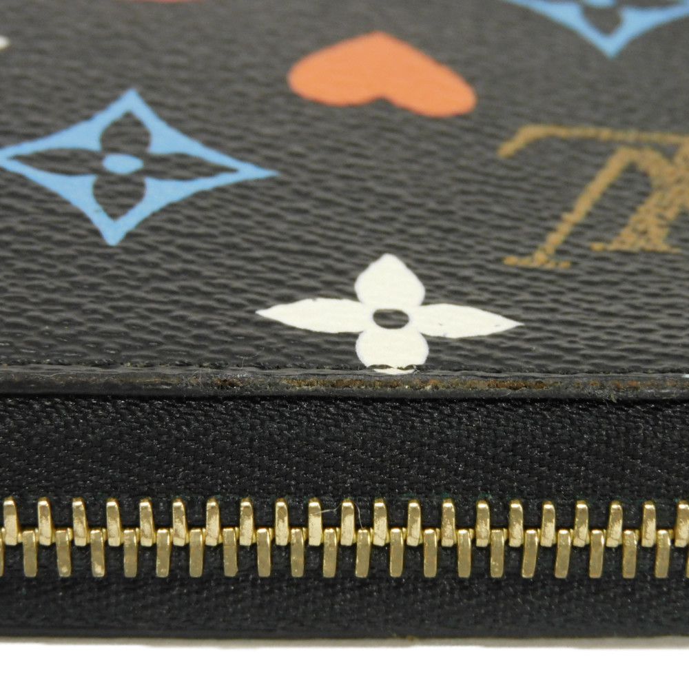 LOUIS VUITTON Long Wallet Purse M80323 Monogram Game On Canvas Noir Monogram game on Zippy wallet