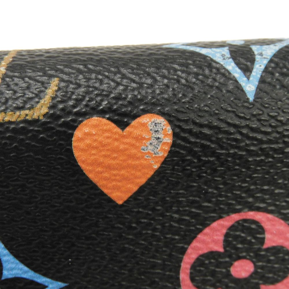 LOUIS VUITTON Long Wallet Purse M80323 Monogram Game On Canvas Noir Monogram game on Zippy wallet