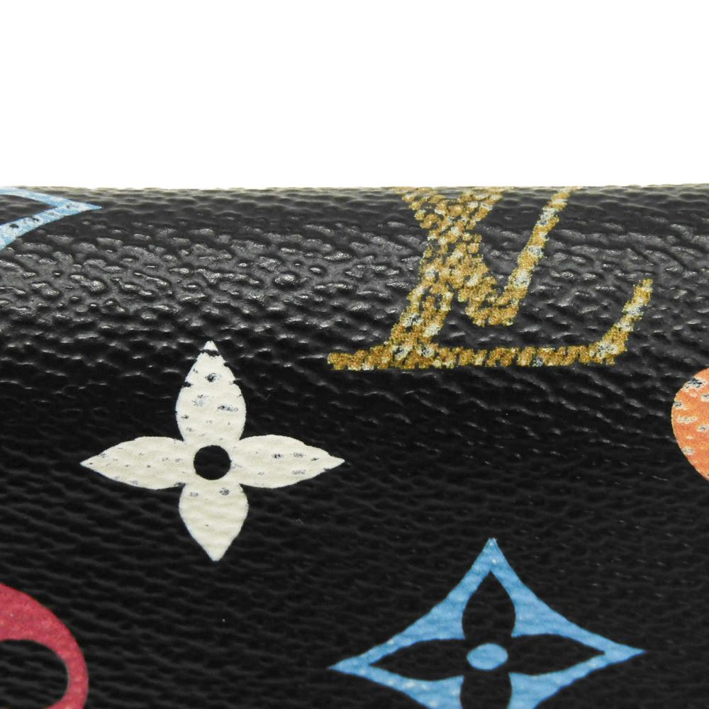 LOUIS VUITTON Long Wallet Purse M80323 Monogram Game On Canvas Noir Monogram game on Zippy wallet