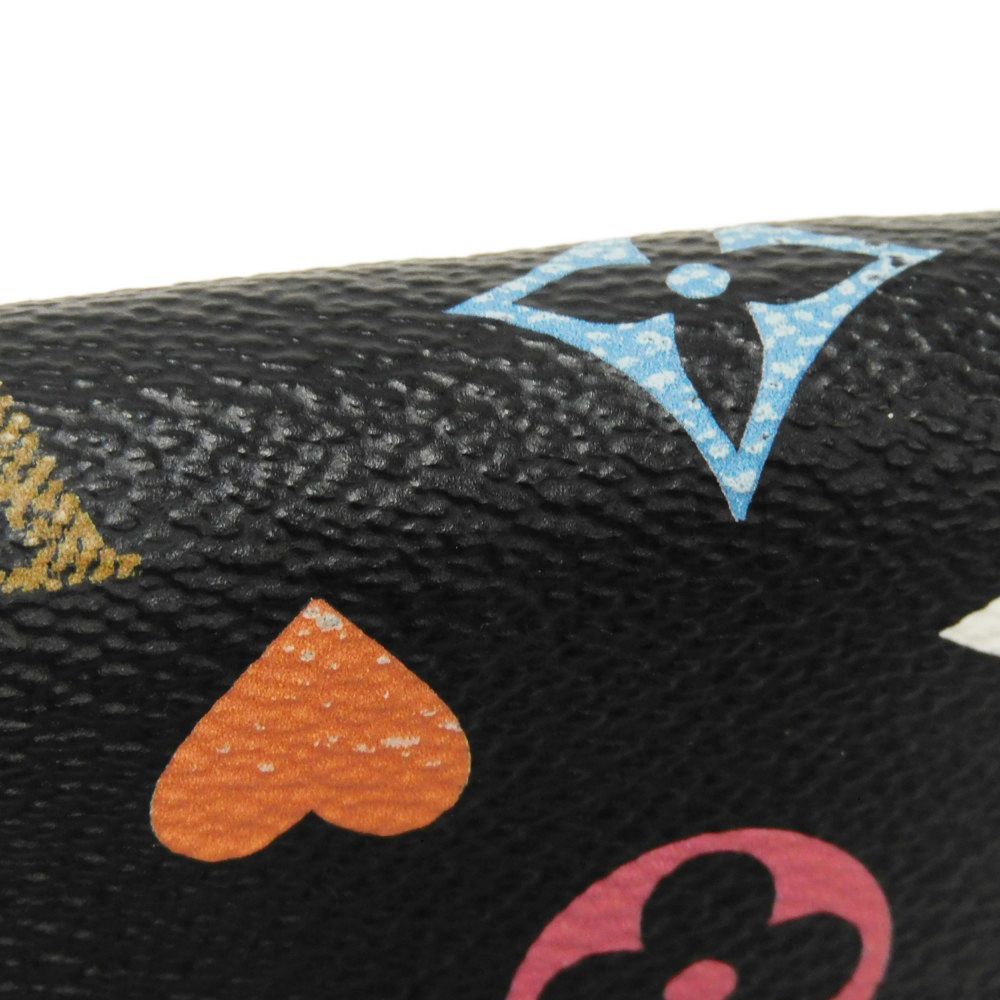 LOUIS VUITTON Long Wallet Purse M80323 Monogram Game On Canvas Noir Monogram game on Zippy wallet