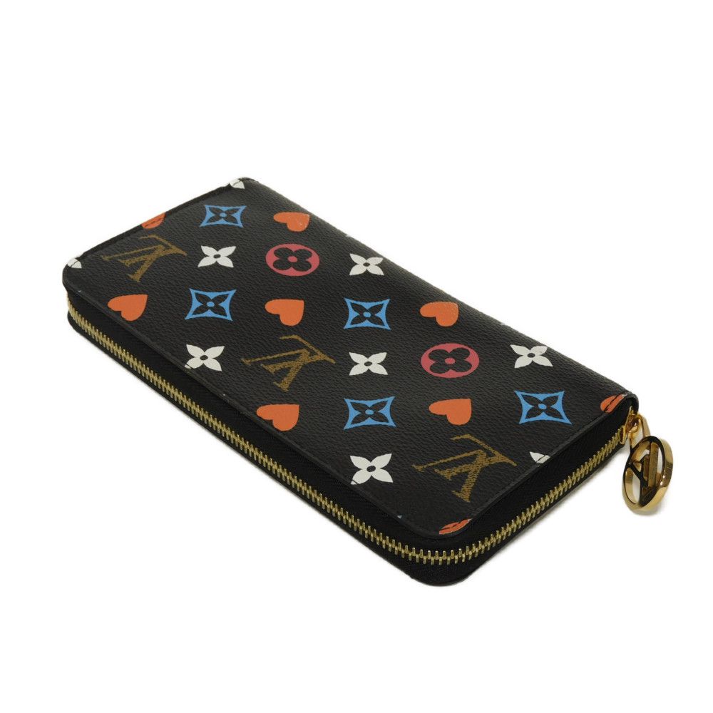 LOUIS VUITTON Long Wallet Purse M80323 Monogram Game On Canvas Noir Monogram game on Zippy wallet