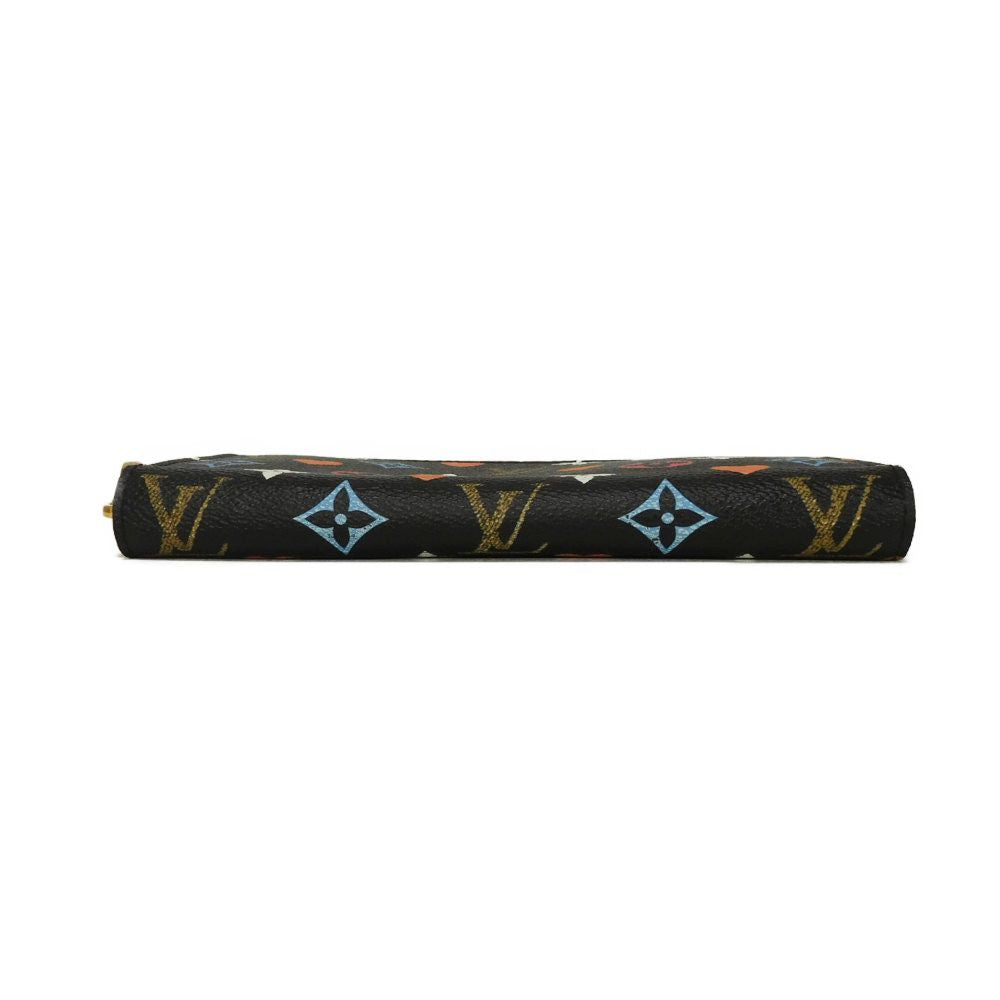 LOUIS VUITTON Long Wallet Purse M80323 Monogram Game On Canvas Noir Monogram game on Zippy wallet
