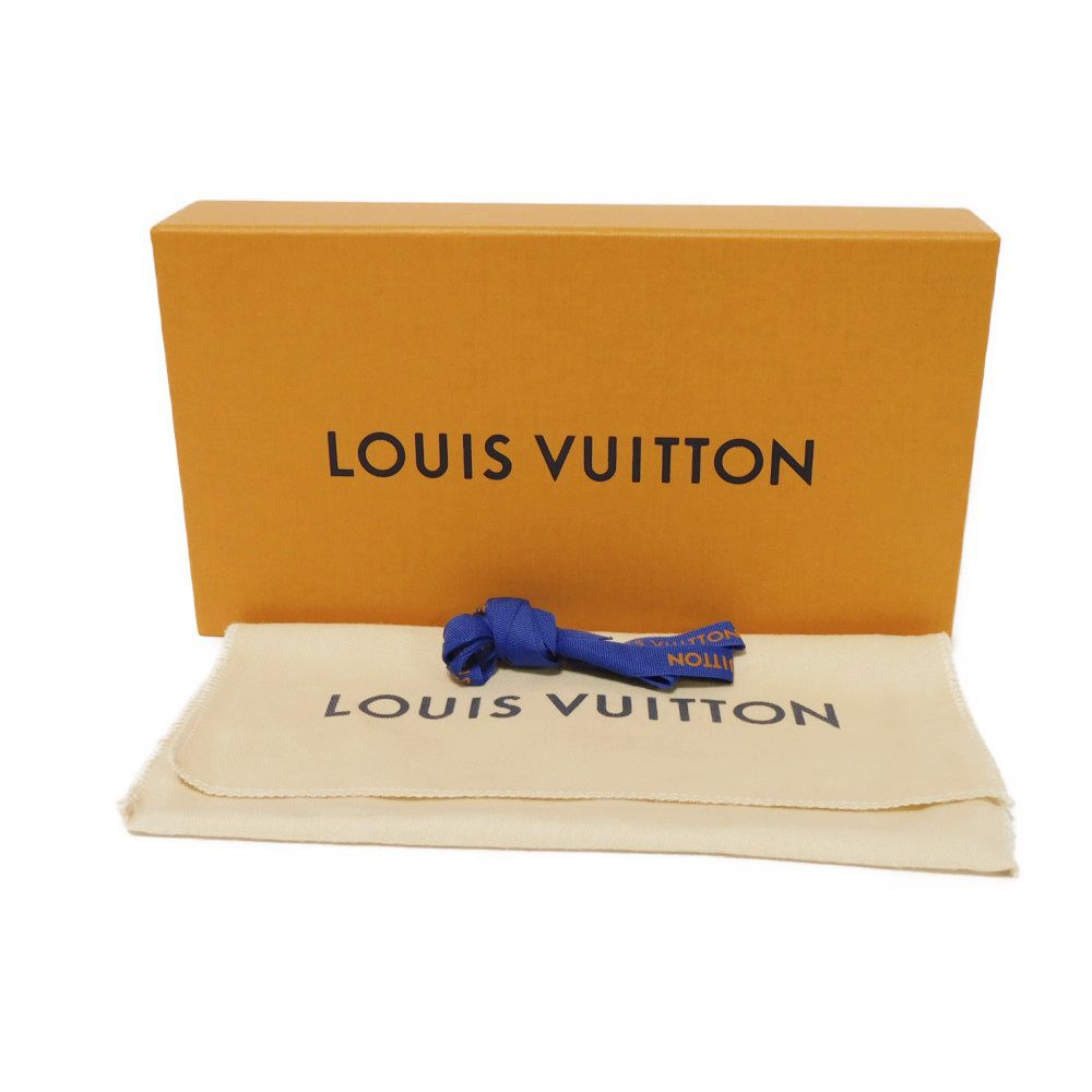 LOUIS VUITTON Long Wallet Purse M30056 Taiga leather (stamped) black Taiga Zippy Organizer NM