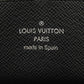 LOUIS VUITTON Long Wallet Purse M30056 Taiga leather (stamped) black Taiga Zippy Organizer NM