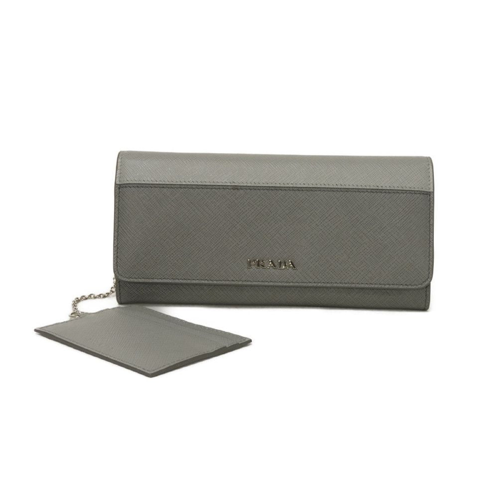 PRADA Bifold Wallet 1MH132 2E3O F0PGW Safiano leather (stamped) Marmo logo Saffiano Stripe Long Flap Wallet