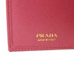 PRADA Tri-fold wallet 1MH025 QWA F0505 Safiano leather (stamped) Rose pink logo metal Saffiano compact wallet