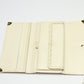 LOUIS VUITTON Long Wallet Purse M91839 Goat leather white Trifold purse Suhari Porto Tresol International Bron Women Used Authentic
