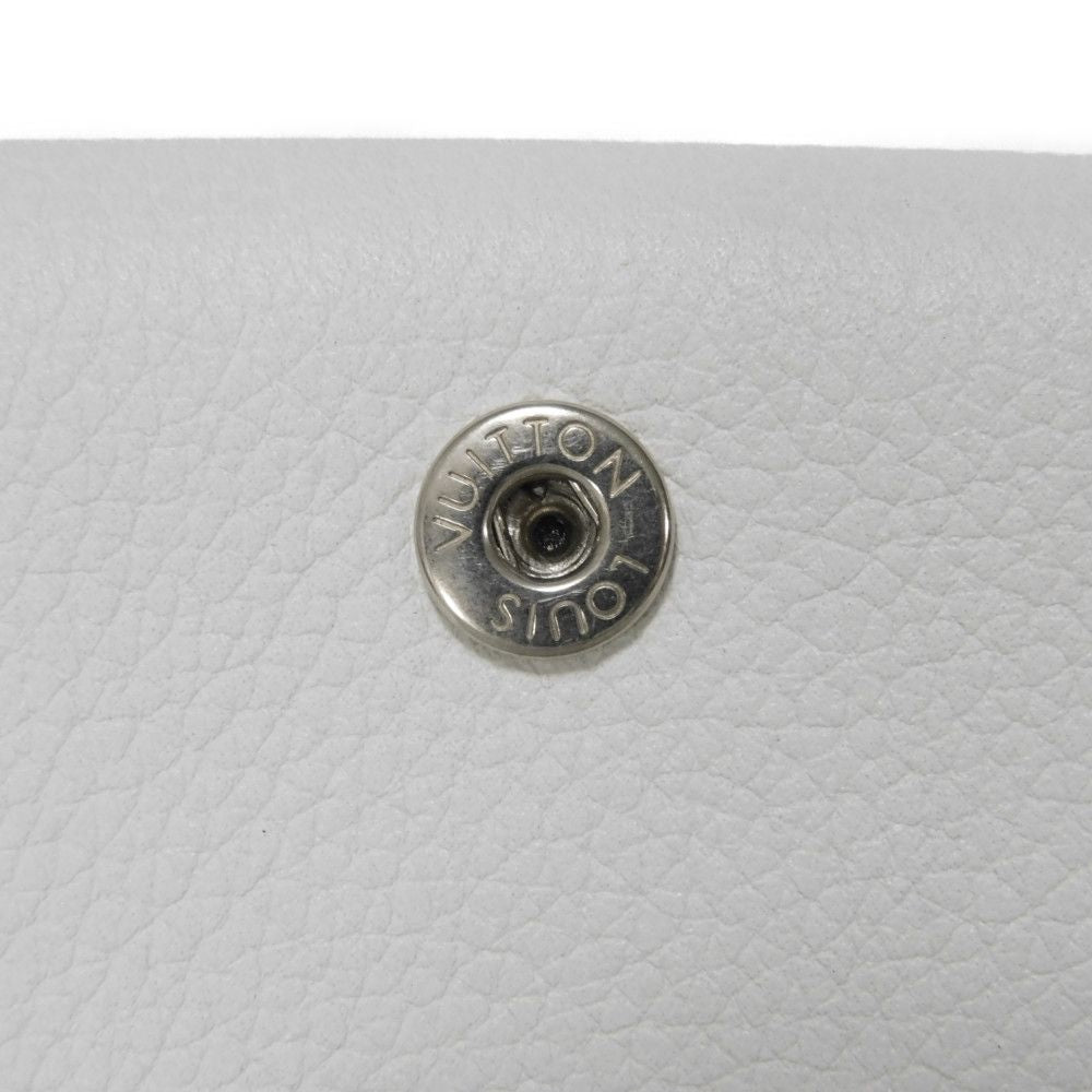 LOUIS VUITTON Tri-fold wallet M68482 Grain calf leather (embossed) snow LV logo Portefeuille Rock Mini