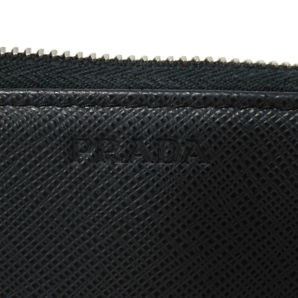PRADA Long Wallet Purse 2ML317 PN9 F0216 Safiano leather (stamped) Navy Logo embossing Saffiano zip around wallet