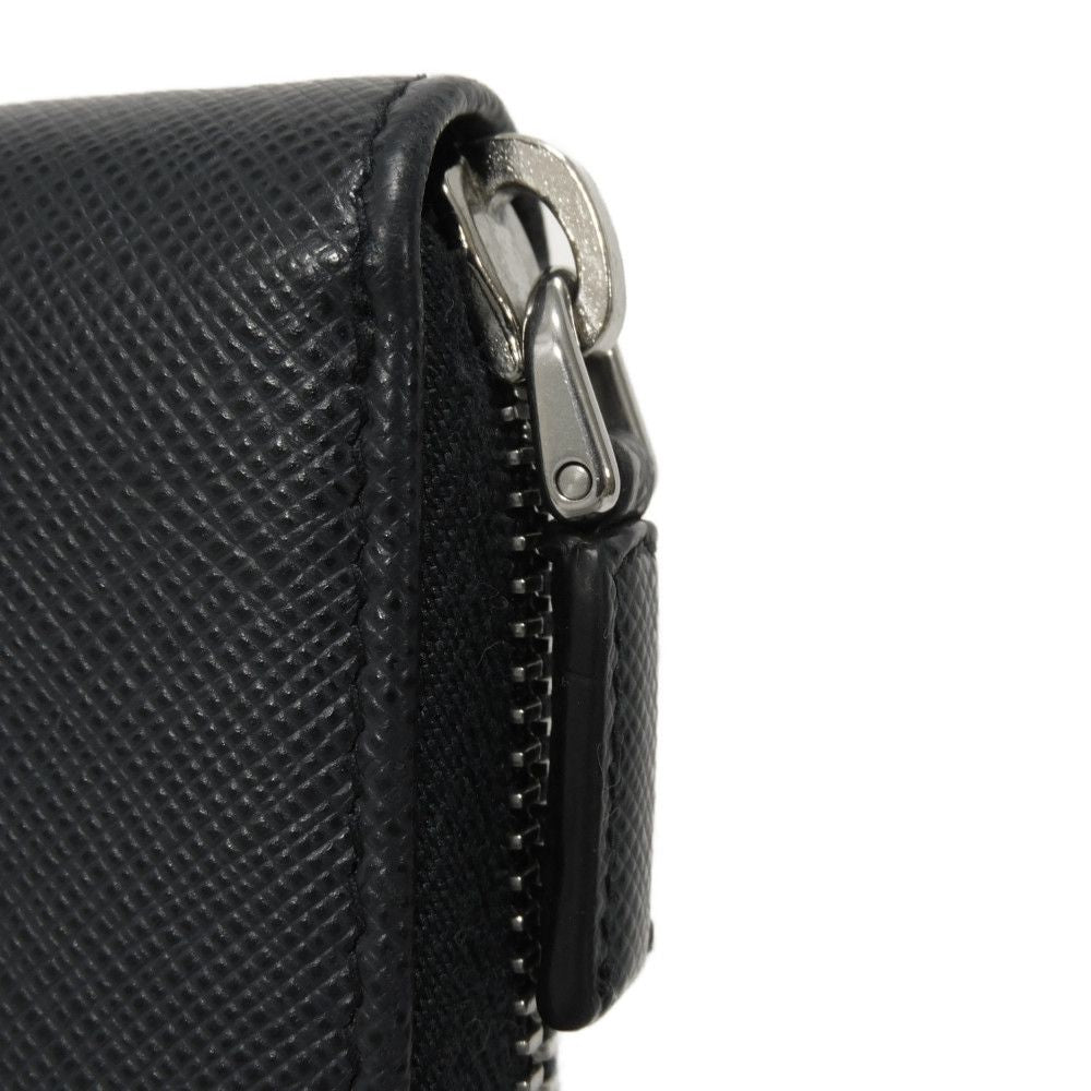 PRADA Long Wallet Purse 2ML317 PN9 F0216 Safiano leather (stamped) Navy Logo embossing Saffiano zip around wallet