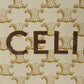 CELINE Coin case 10C662CA2.01BC Triomphe canvas (coating processing) white Triomphe logo coin & card case
