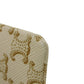 CELINE Coin case 10C662CA2.01BC Triomphe canvas (coating processing) white Triomphe logo coin & card case