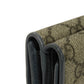 GUCCI Tri-fold wallet 256442 GG Supreme canvas (polyurethane finish) x calf leather beige Double G GG Supreme Mini Wallet