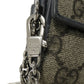GUCCI Tri-fold wallet 256442 GG Supreme canvas (polyurethane finish) x calf leather beige Double G GG Supreme Mini Wallet