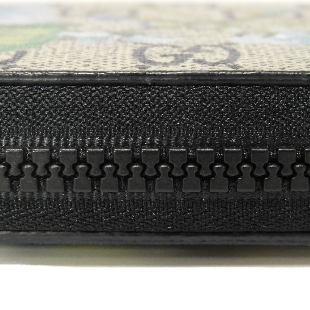 GUCCI Long Wallet Purse 408665 KU2HN 8499 canvas beige GG Supreme GG Blooms Zip Around Wallet