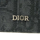 Dior Bifold Wallet 2ESBH069YSE_H03E Jacquard canvas x smooth calf leather black logo metal Oblique Jacquard Money Clip Wallet