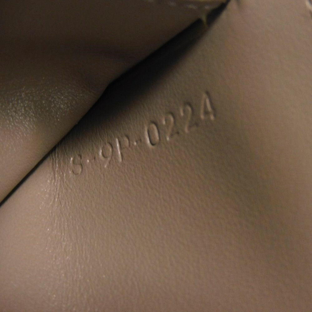 CELINE Bifold Wallet 10H263BRU.10PI Grained calfskin (embossed) x smooth calfskin pebble x mineral New logo Small strap wallet