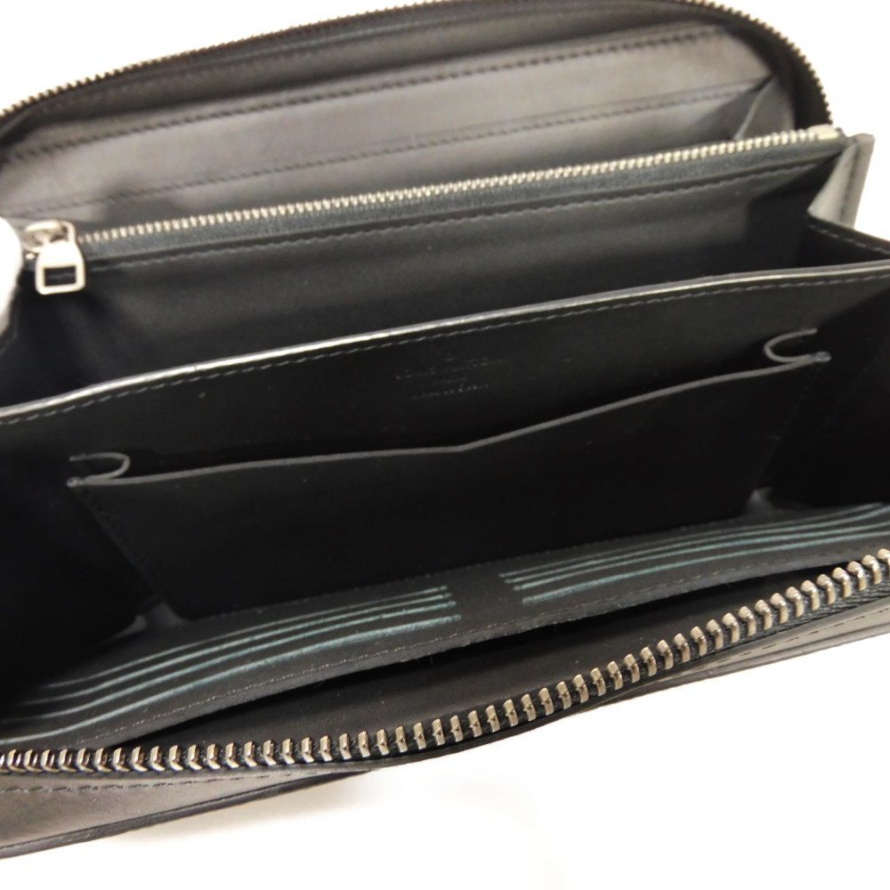 LOUIS VUITTON Long Wallet Purse N61254 Anfini Leather (Damie embossed) onyx Damier Anfini Zippy XL