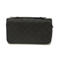 LOUIS VUITTON Long Wallet Purse N61254 Anfini Leather (Damie embossed) onyx Damier Anfini Zippy XL