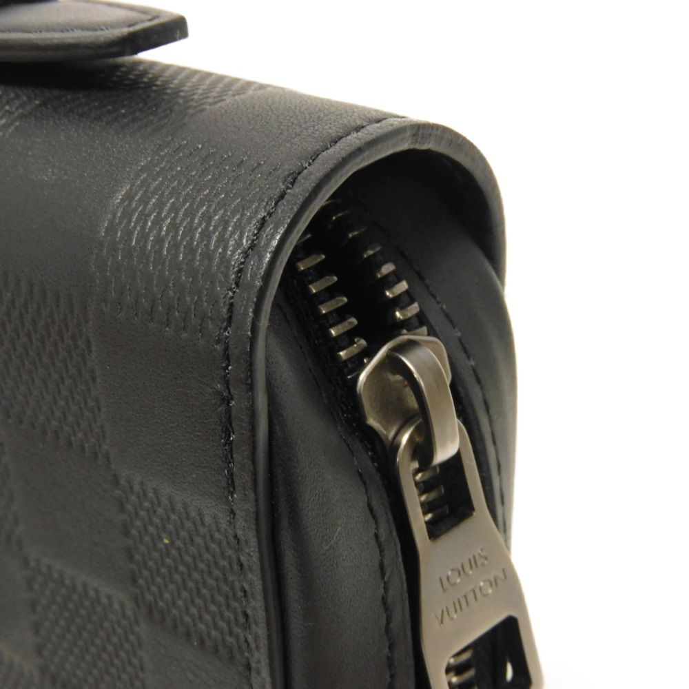 LOUIS VUITTON Long Wallet Purse N61254 Anfini Leather (Damie embossed) onyx Damier Anfini Zippy XL