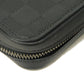 LOUIS VUITTON Long Wallet Purse N61254 Anfini Leather (Damie embossed) onyx Damier Anfini Zippy XL