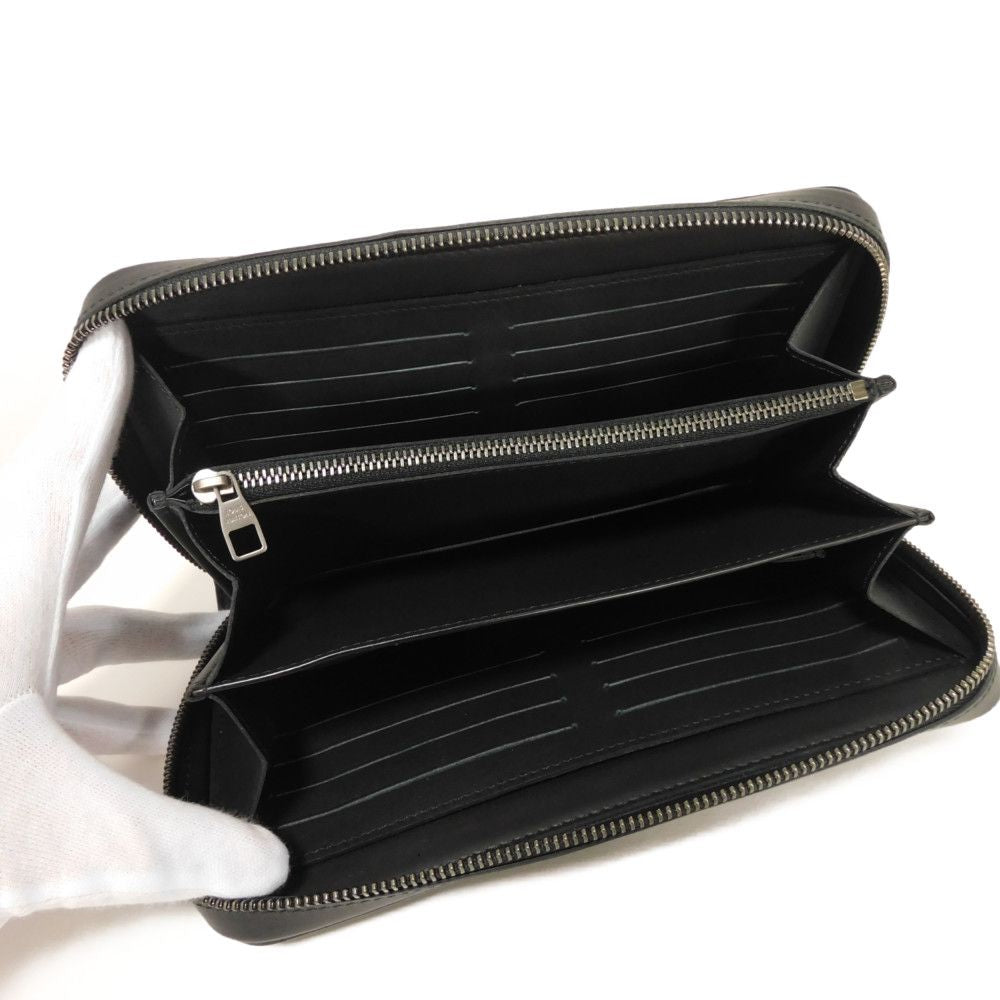 LOUIS VUITTON Long Wallet Purse N61254 Anfini Leather (Damie embossed) onyx Damier Anfini Zippy XL