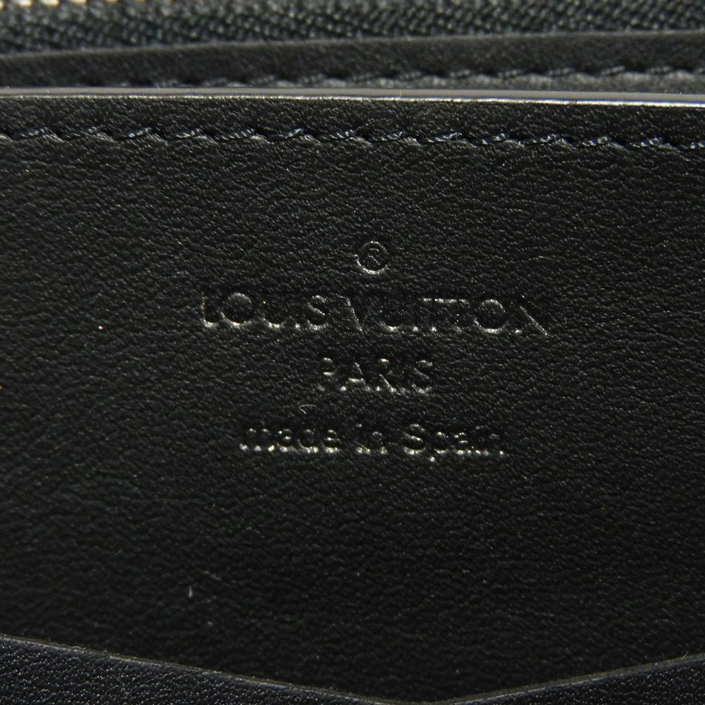 LOUIS VUITTON Long Wallet Purse N61254 Anfini Leather (Damie embossed) onyx Damier Anfini Zippy XL