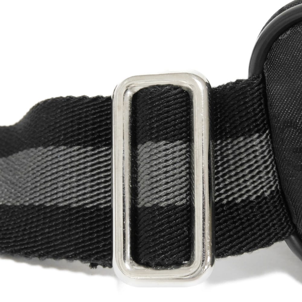 GUCCI Sling bag 449182 Nylon canvas x calf leather (embossed) black Logo embossing GG nylon waist pouch