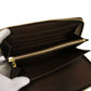 LOUIS VUITTON Long Wallet Purse N60003 Damier canvas x grain leather Ebene Damier Zippy Organizer