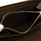 LOUIS VUITTON Long Wallet Purse N60003 Damier canvas x grain leather Ebene Damier Zippy Organizer