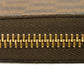 LOUIS VUITTON Long Wallet Purse N60003 Damier canvas x grain leather Ebene Damier Zippy Organizer