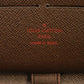 LOUIS VUITTON Long Wallet Purse N60003 Damier canvas x grain leather Ebene Damier Zippy Organizer