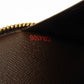 LOUIS VUITTON Long Wallet Purse N60003 Damier canvas x grain leather Ebene Damier Zippy Organizer