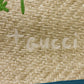 GUCCI Tote Bag 605831 straw natural logo ME MYSELF & I Tote