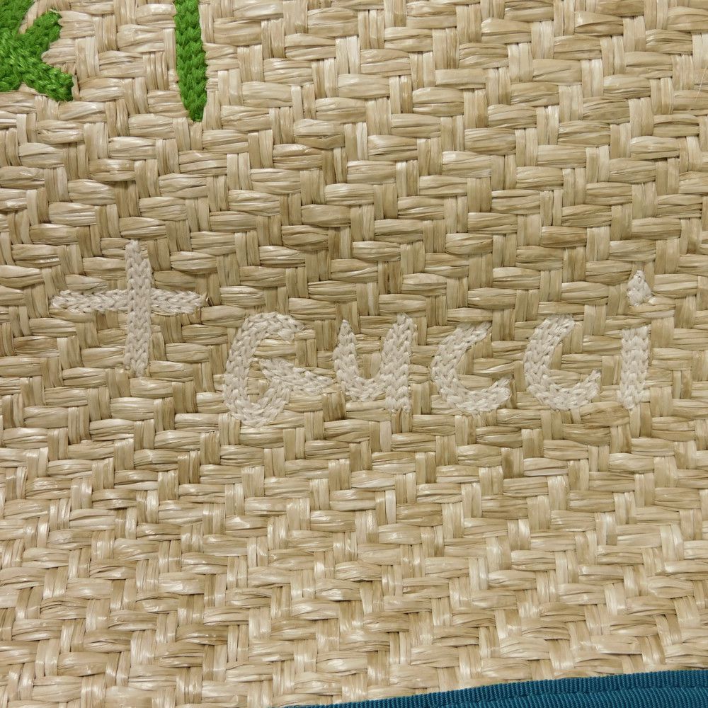 GUCCI Tote Bag 605831 straw natural logo ME MYSELF & I Tote