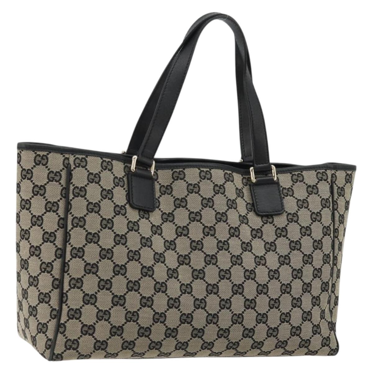 GUCCI GG Canvas Hand Bag Black