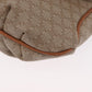 CELINE Macadam Monogram Canvas Shoulder Bag Beige Gold