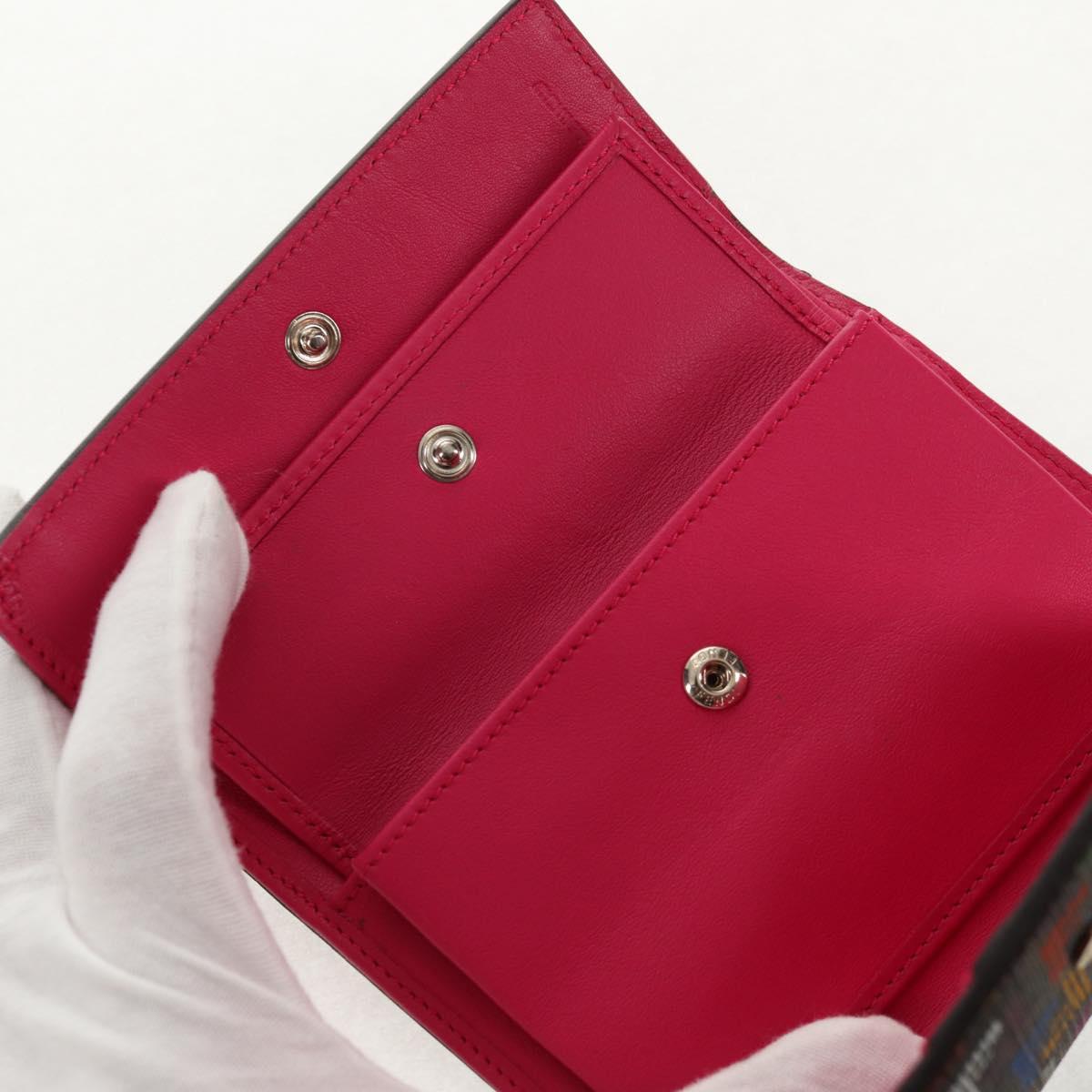 FENDI Zucca Canvas T rifold Wallet Multicolor Gold
