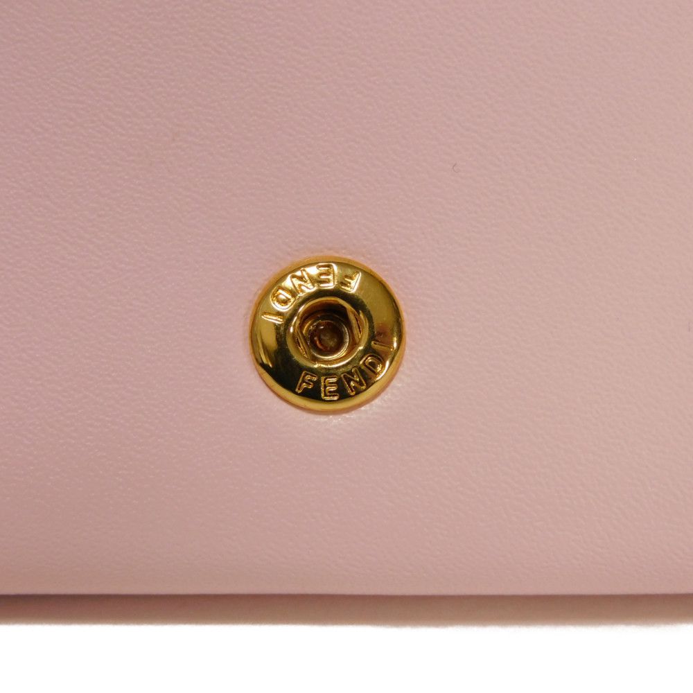 FENDI Tri-fold wallet 8M0395 3IF F13DP Smooth Calfskin Leather Confetto Monster Bag Bugs Micro trifold wallet