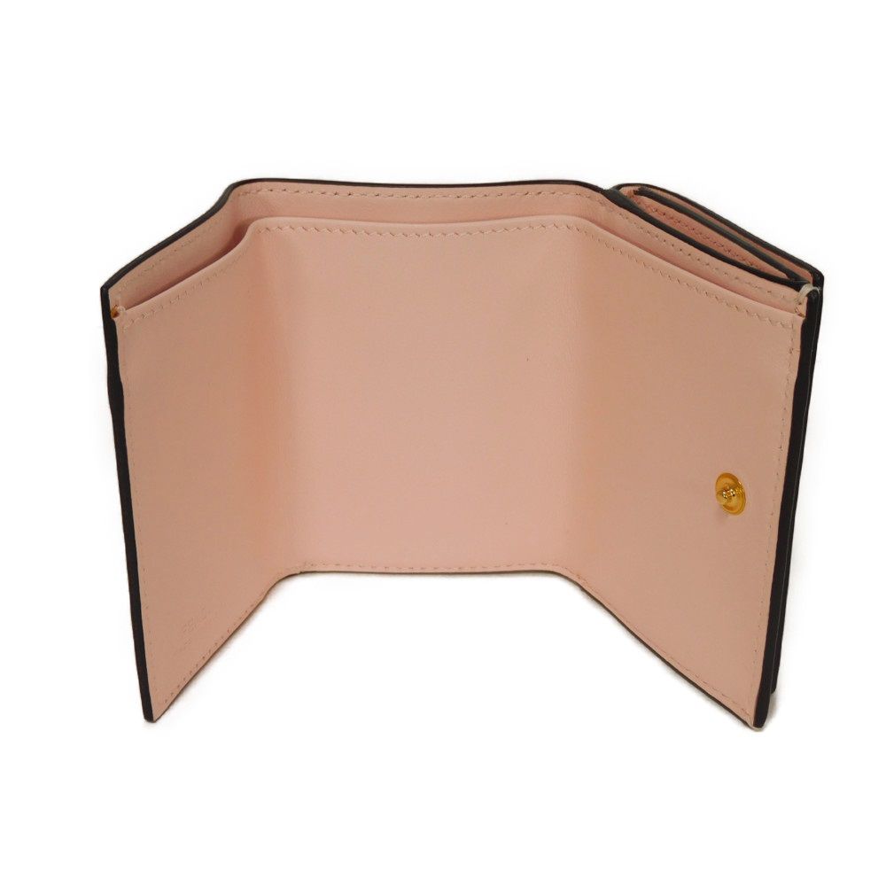 FENDI Tri-fold wallet 8M0395 3IF F13DP Smooth Calfskin Leather Confetto Monster Bag Bugs Micro trifold wallet